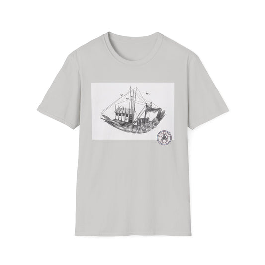 "Shrimp Boat" - Adult Unisex Softstyle T-Shirt