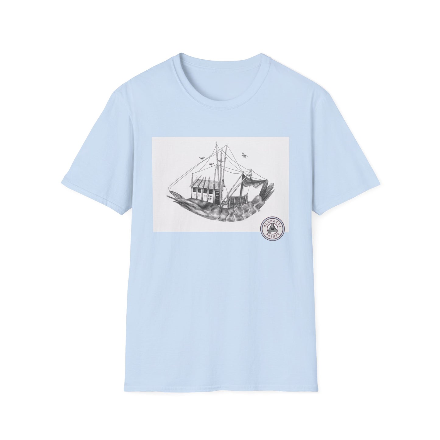 "Shrimp Boat" - Adult Unisex Softstyle T-Shirt