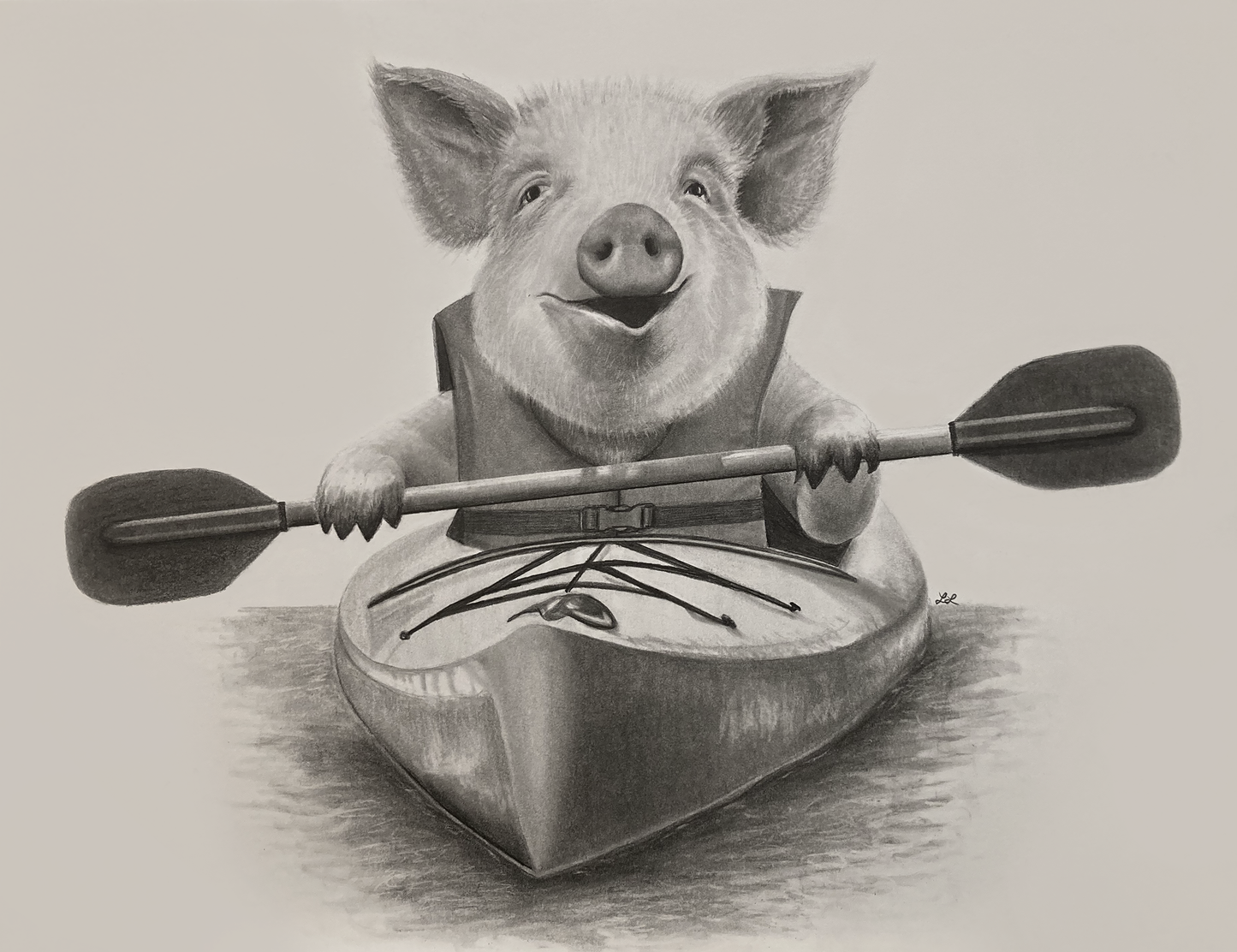 "Merry Rower" Art Print