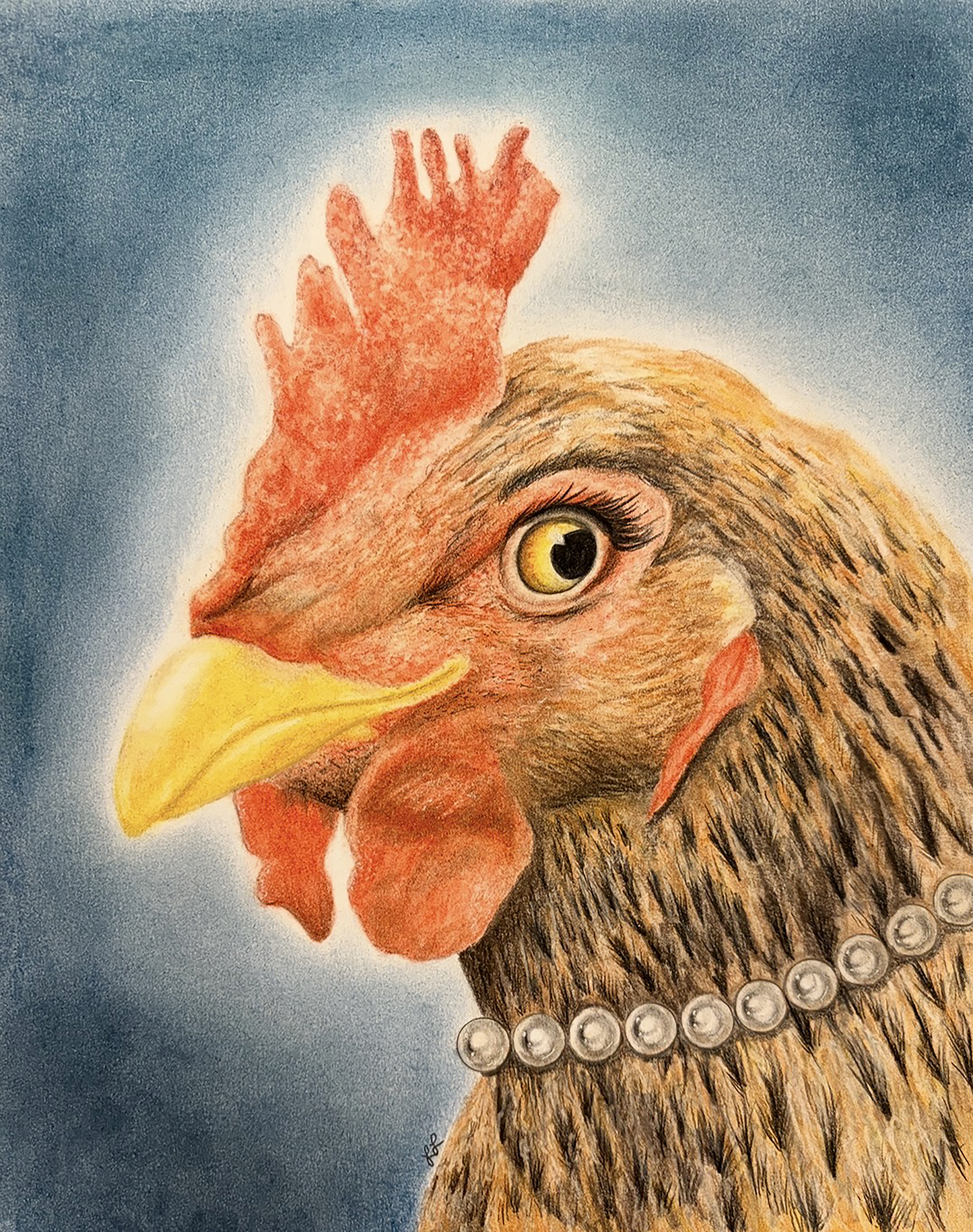 "Pearl Clucksworth" Art Print