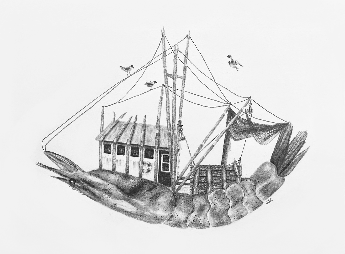 "Shrimp Boat" Art Print